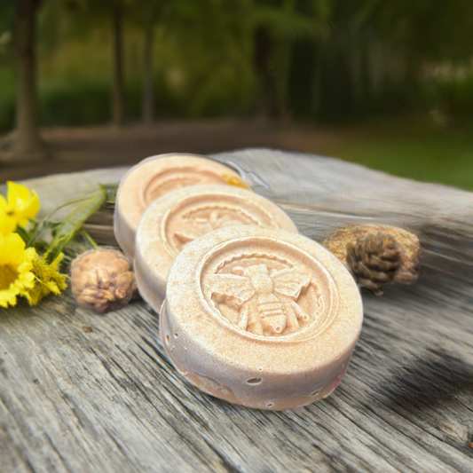 Honey Bee Shea Butter Soap | Handcrafted Natural Soap with Golden Shimmer